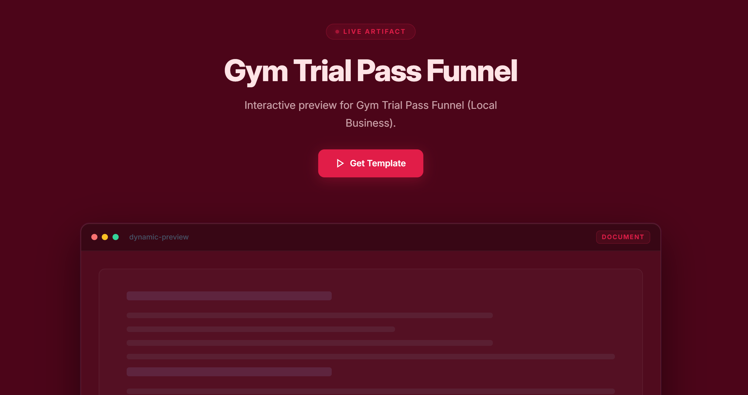 Gym Trial Pass Funnel