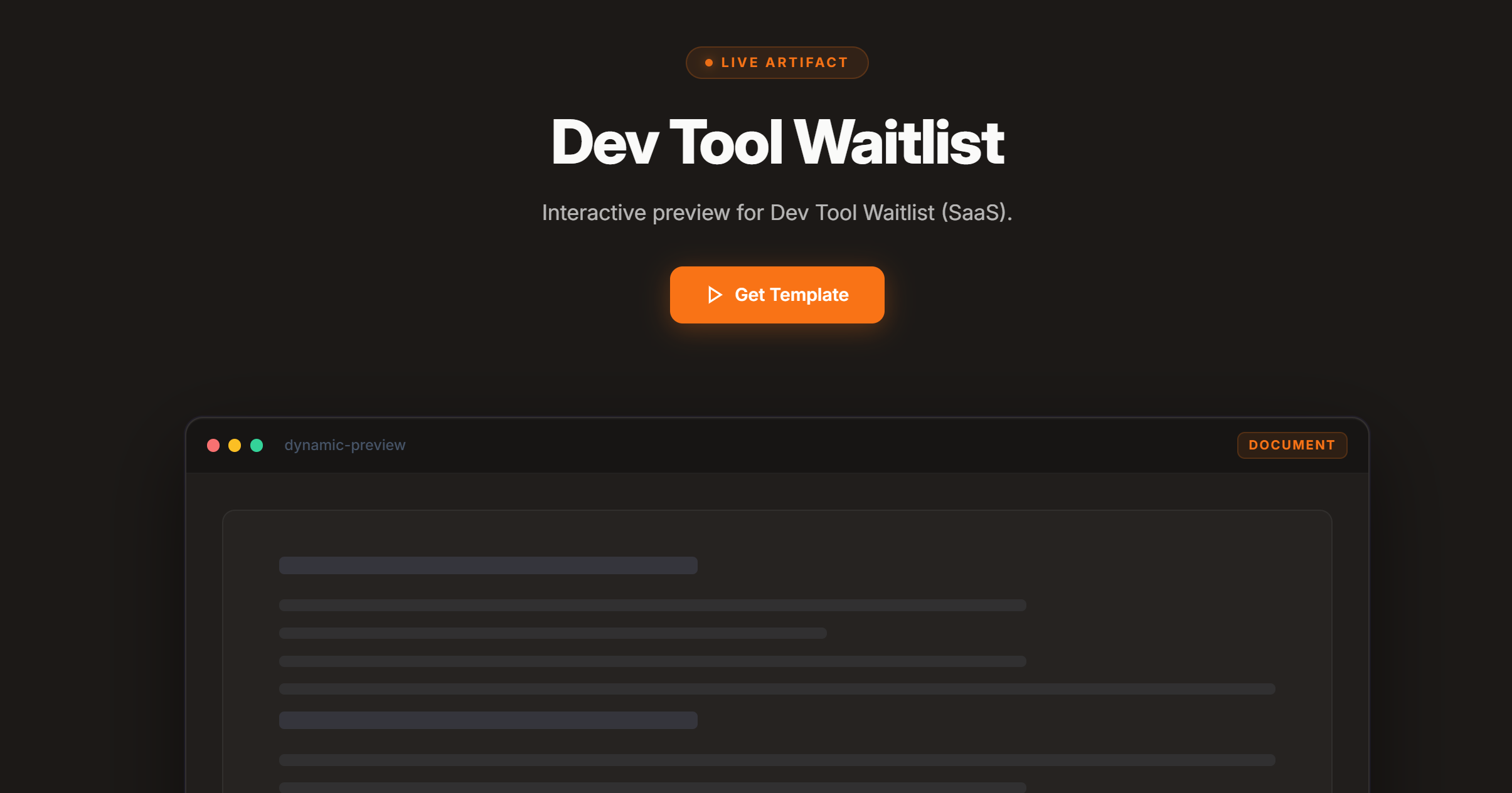 Dev Tool Waitlist