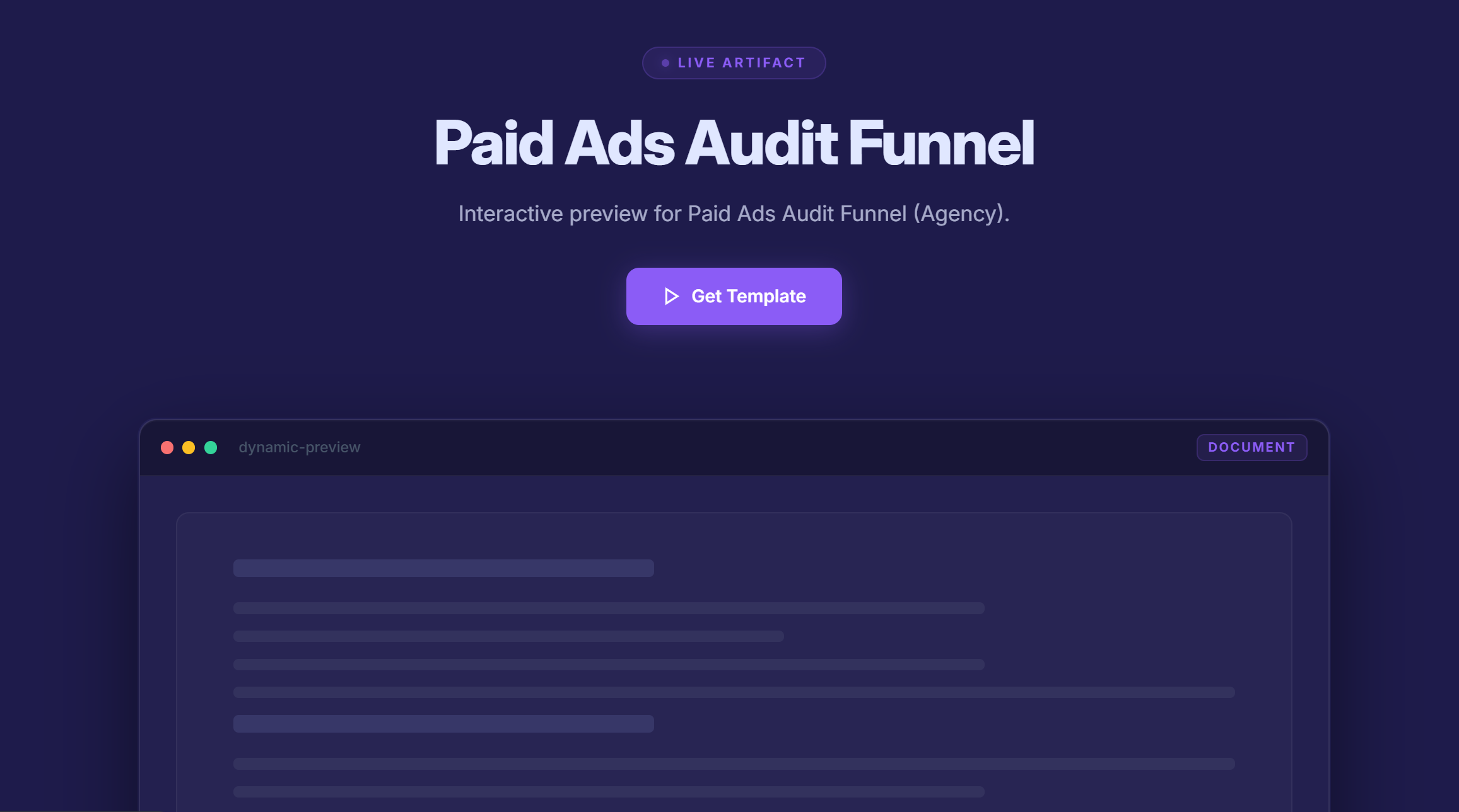 Paid Ads Audit Funnel