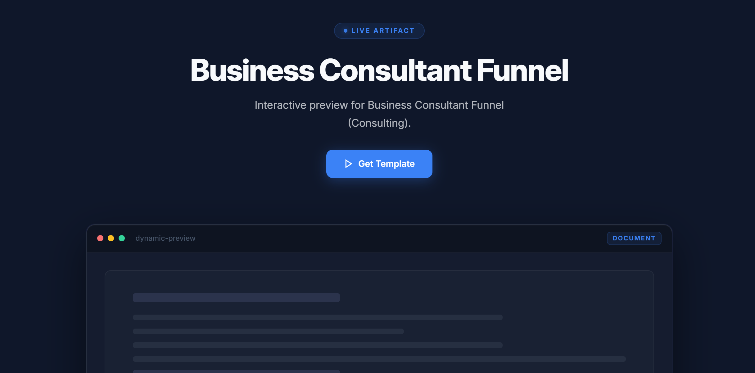 Business Consultant Funnel