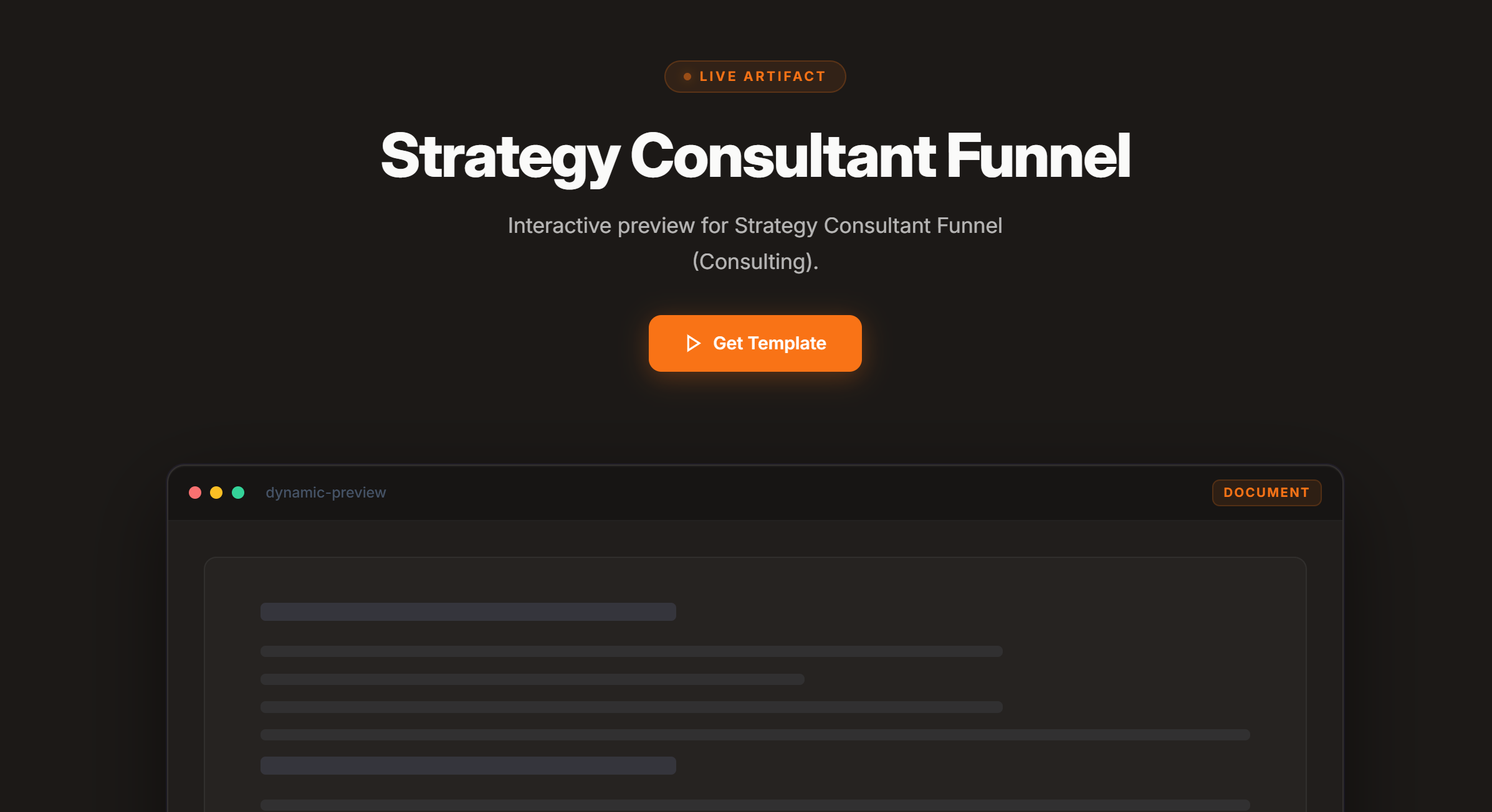 Strategy Consultant Funnel